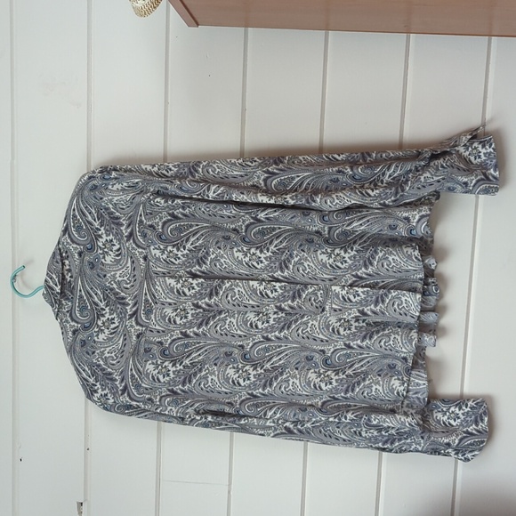 Long sleeve silk blouse, size 16 - Picture 2 of 3